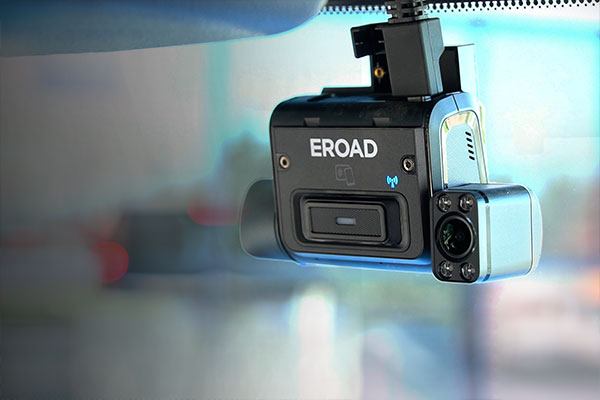 dashcam mounted inside vehicle